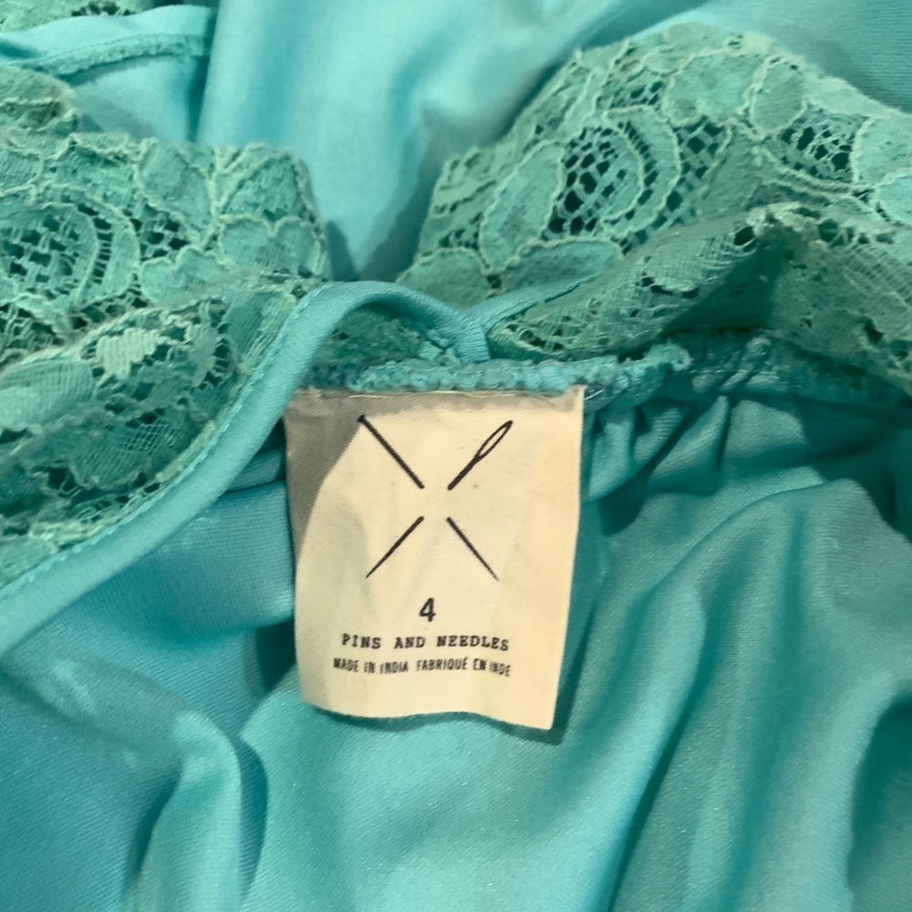 Pins And Needles Backless Lace Mint Green Dress - Picture 7 of 9